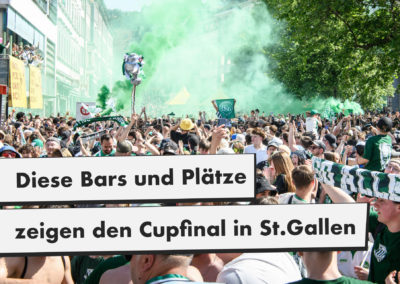 Diese Bars und Plätze zeigen den Cupfinal in St.Gallen
